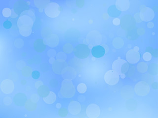 Blue gradient background with bokeh effect. Abstract blurred pattern. Light background Vector illustration