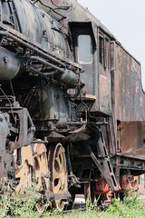 Old steam engine locomotive