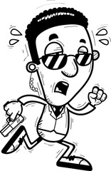 Exhausted Cartoon Black Agent