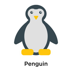 Penguin icon vector sign and symbol isolated on white background