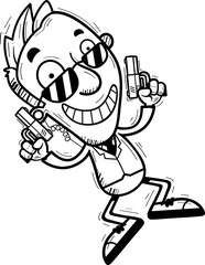 Cartoon Agent Jumping