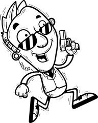 Cartoon Agent Running