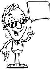 Fototapeta premium Cartoon Agent Talking