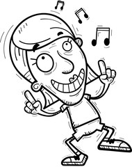 Cartoon Senior Citizen Dancing