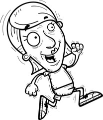 Cartoon Senior Citizen Running