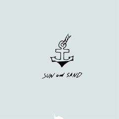 sun and sand, vector illustration