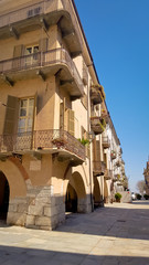 Cuneo, Italy - April, 17th, 2018. City in Piedmont, Northern Italy