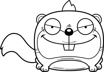 Cartoon Sly Squirrel