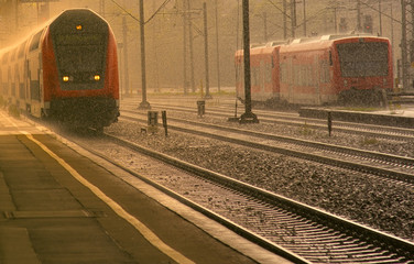 Modern high speed train