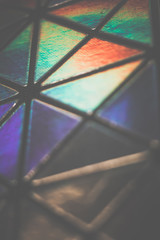 Holographic triangular background filtered