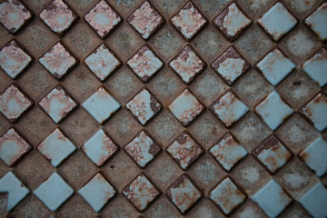 pattern style of steel floor for background