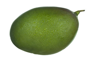 green mango isolated on white background