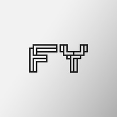Initial Letter FY Logo Design 