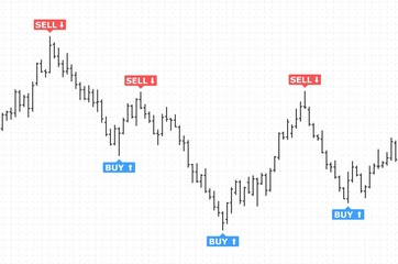Bar financy data graph. Forex stock crypto currency data visualization. Set of various indicators for financial trade. Bar data background. Vector illustration.