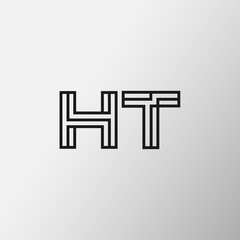 Initial Letter HT Logo Design