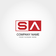 Initial Letter SA Logo Template Vector Design