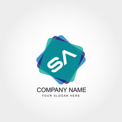 Initial Letter SA Logo Template Vector Design