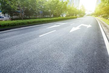 asphalt road in the city