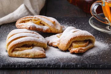 Cottage cheese cookies with apples and cinnamon