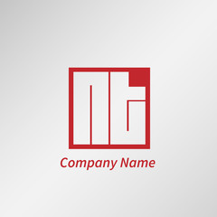 Initial Letter NT Logo Template Vector Design