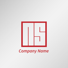 Initial Letter NS Logo Template Vector Design