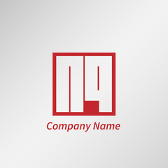 Initial Letter NQ Logo Template Vector Design
