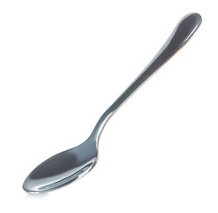 Spoon close-up isolated on a white background.