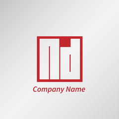 Initial Letter ND Logo Template Vector Design