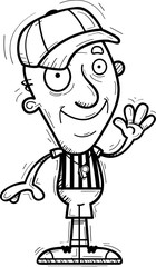 Cartoon Senior Referee Waving