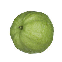 green fresh guava isolated on white