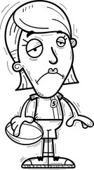 Sad Cartoon Rugby Player