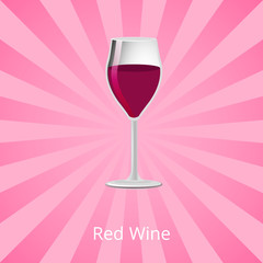 Red Wine Glass of Burgundy Classic Drink Vector