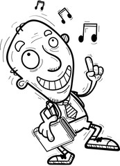 Cartoon Senior Citizen Student Dancing