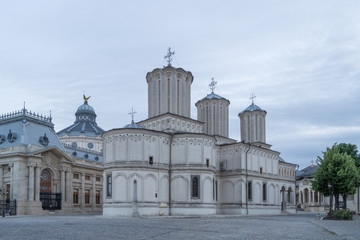 Patriarchal cathedral of Bucharest at dusk, Romania