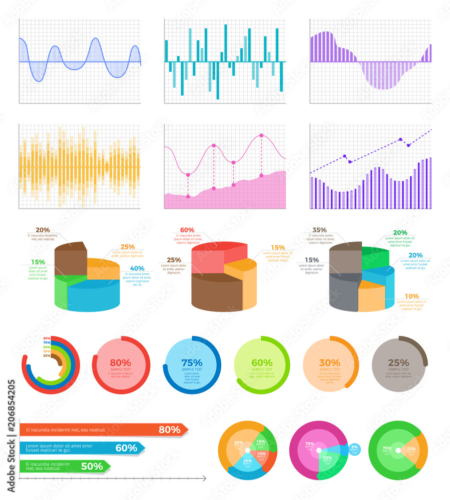 Poster graphics on coordinate system and bright diagrams
