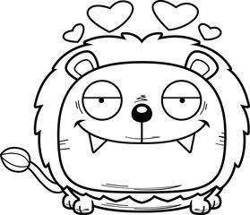 Cartoon Lion Cub Love