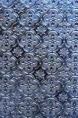 Vintage blue glass pattern texture
