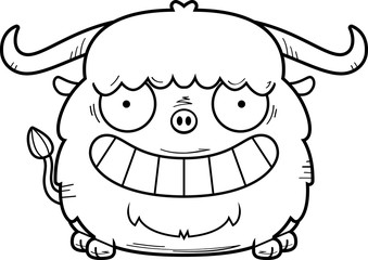 Happy Cartoon Yak