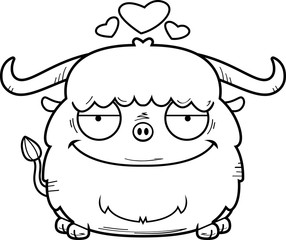 Cartoon Yak in Love
