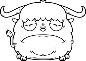 Sad Cartoon Yak