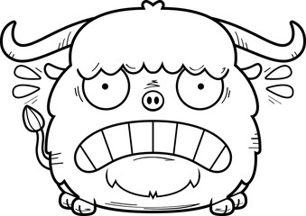 Scared Cartoon Yak