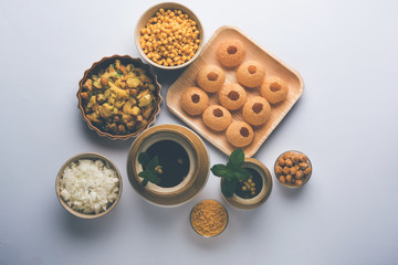 Pani Puri OR Golgappa is a popular Indian Chat menu, selective focus © Arundhati