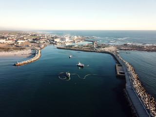 Aerial of Lamberts Bay South Africa