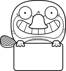 Cartoon Platypus Sign