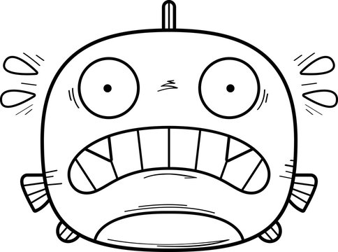 scared cartoon fish with open mouth clip art preview