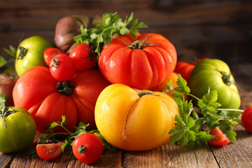 Fototapeta na wymiar different sort of tomatoes