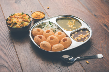 Pani Puri OR Golgappa is a popular Indian Chat menu, selective focus