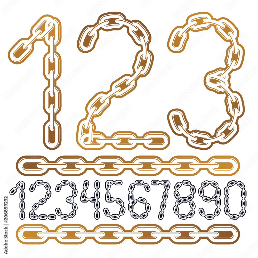 Poster modern vector digits numerals collection. elegant numbers can be used in poster design. created usin