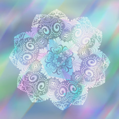 Round Iridescent Abstract Background