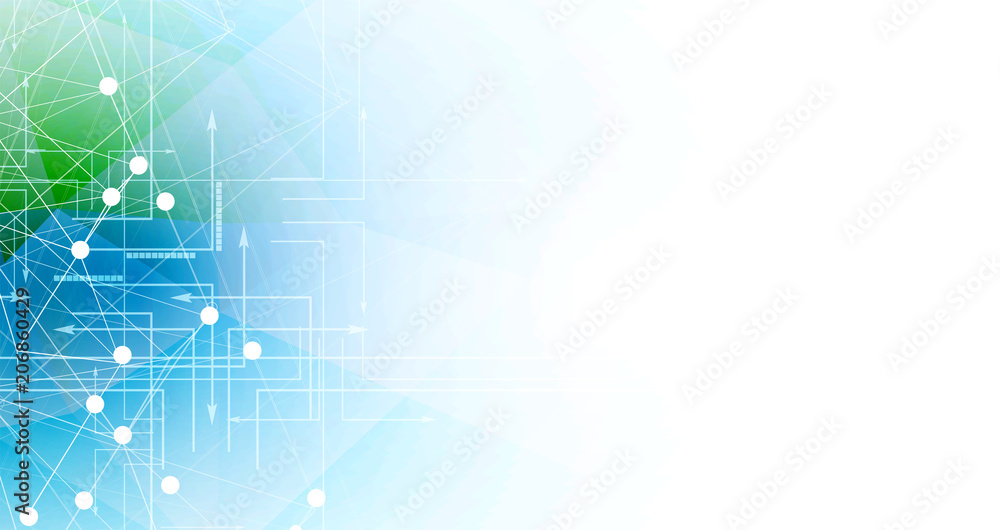 Aufkleber Digital technology world. Business virtual concept. Vector background